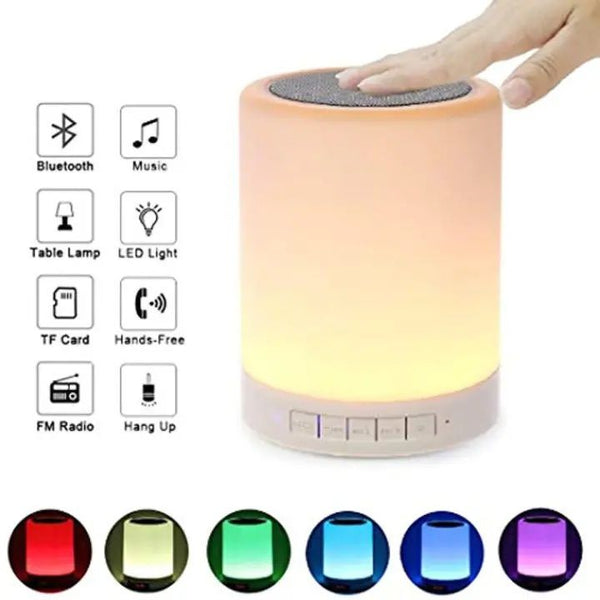 Wireless Bluetooth Touch Lamp Portable Stereo Bass Speaker